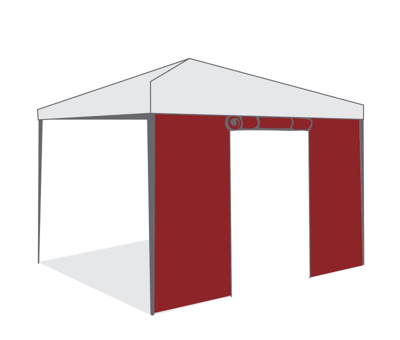 Страница за шатра Tent Pro 3х3 с врата с цип бордо