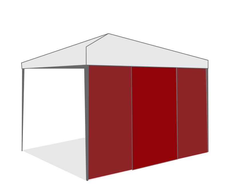 Страница за шатра Tent Pro 3х3 с врата с цип бордо