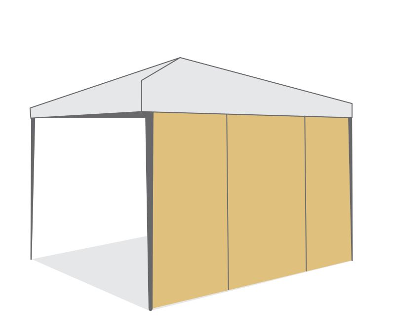 Страница за шатра Tent Pro 3х3 с врата с цип бежова