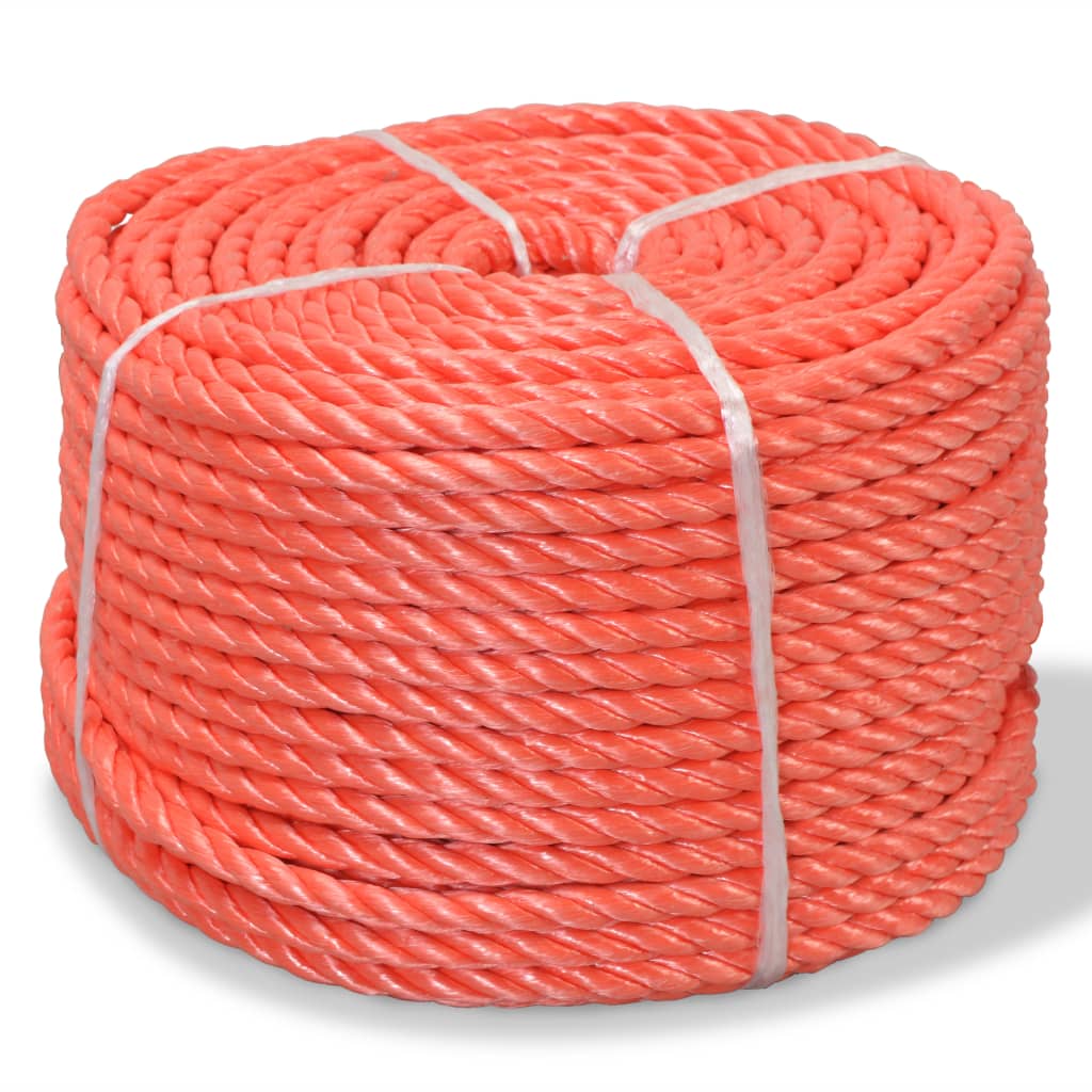 Усукано въже, полипропилен, 10 мм, 500 м, оранжево