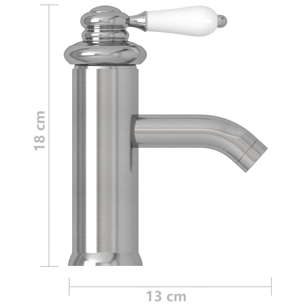Смесител за баня, сребрист, 130x180 мм