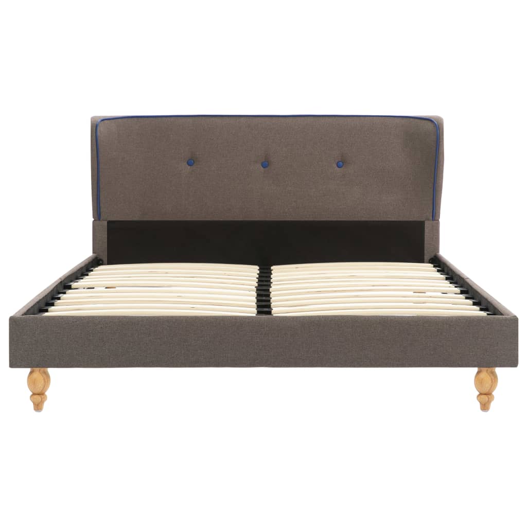 Легло с матрак от мемори пяна, таупе, текстил, 120x200 см
