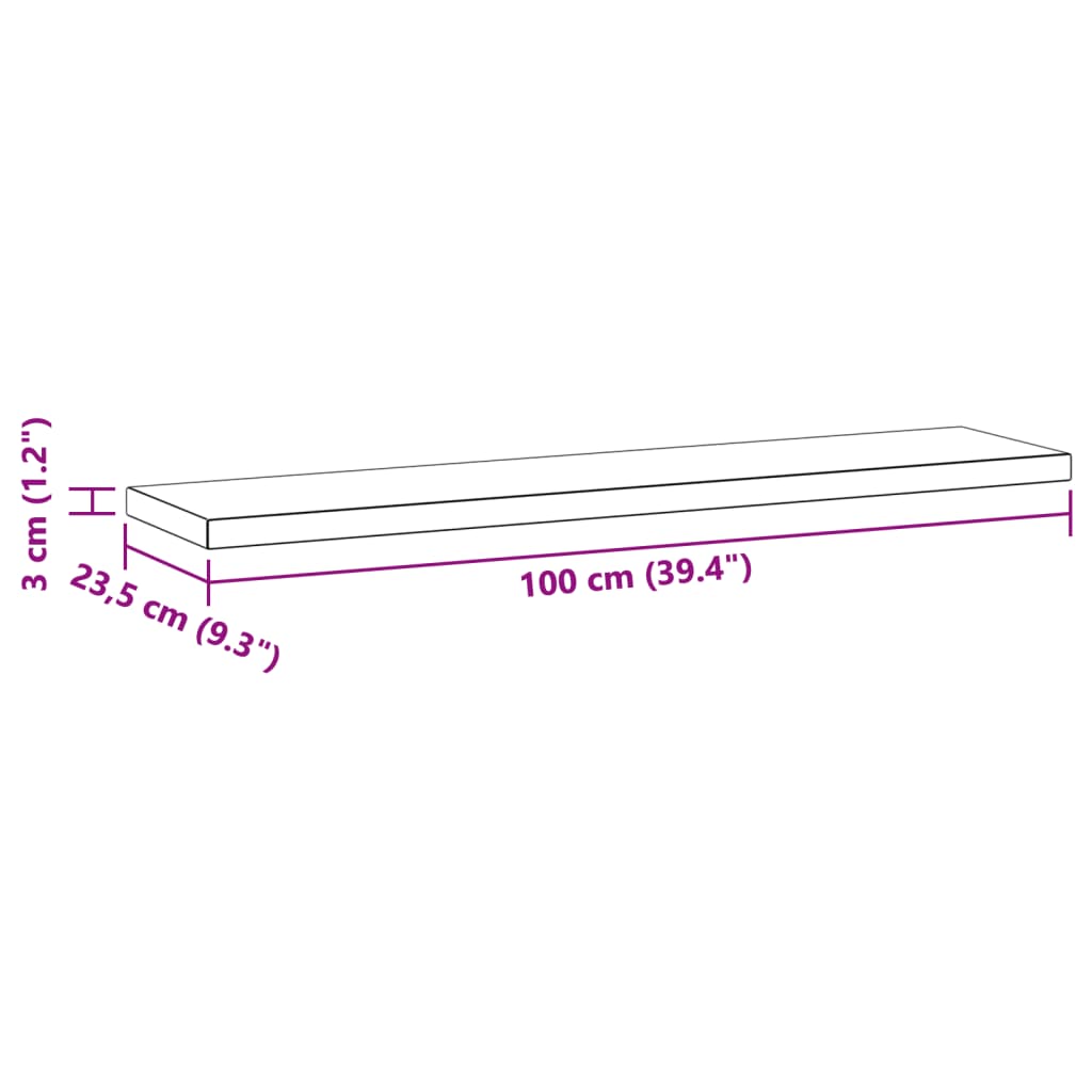 Стенни рафтове 2 бр 100x23,5x3 см черни неръждаема стомана