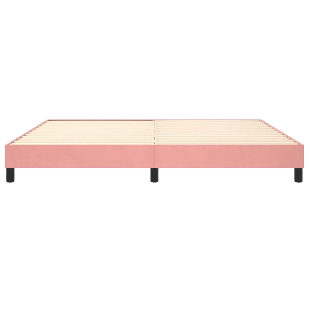 Боксспринг рамка за легло, розова, 200x200 см, кадифе