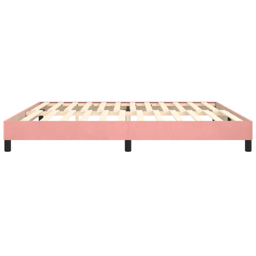 Боксспринг рамка за легло, розова, 200x200 см, кадифе
