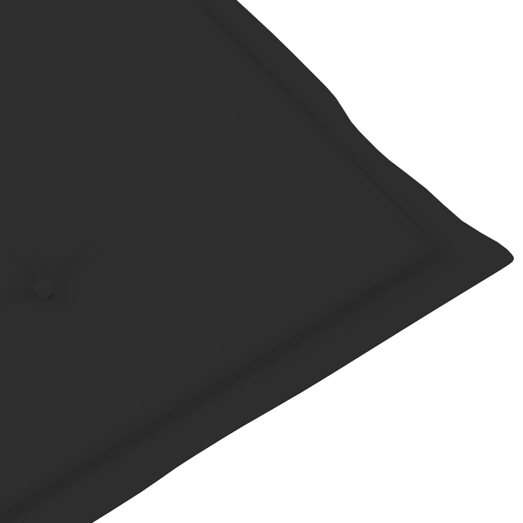 Възглавници за градински столове, 6 бр, черни, 100x50x3 см