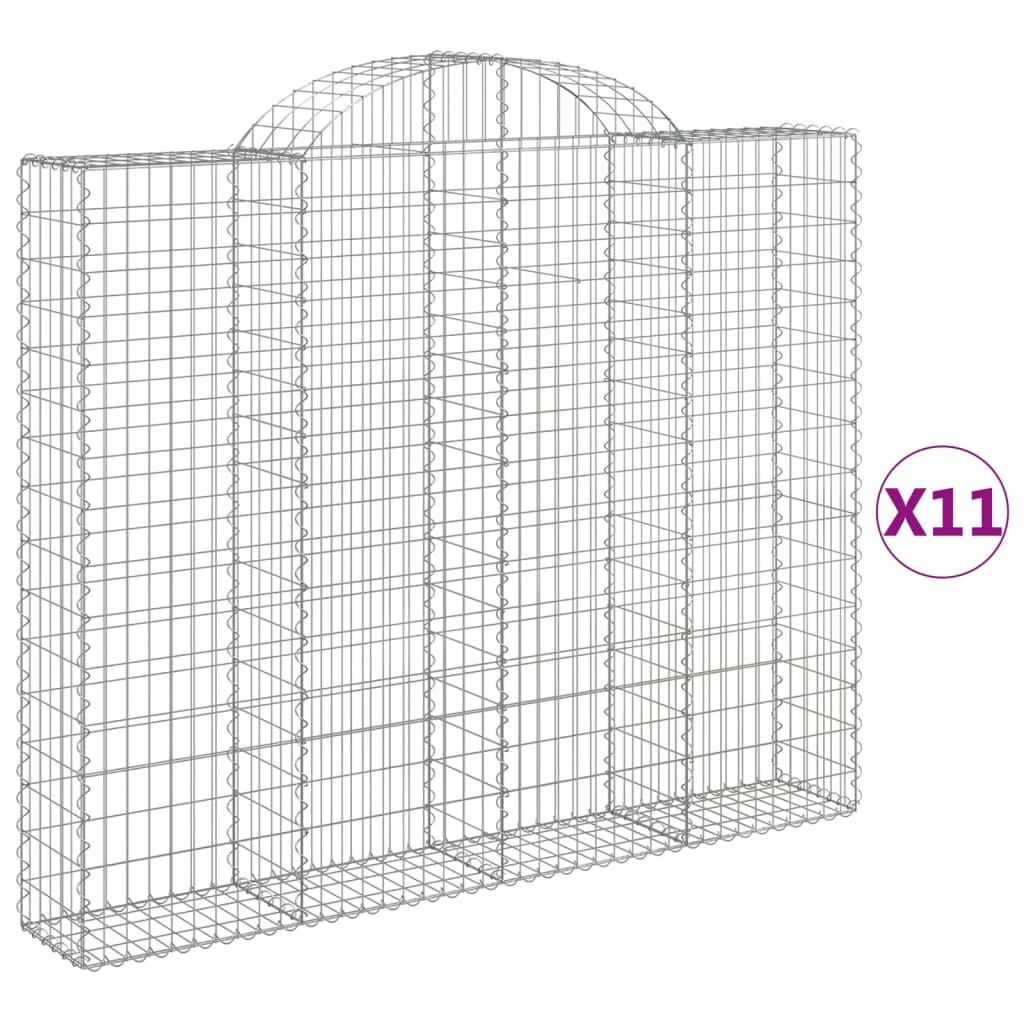 Габионни кошници арка 11 бр 200x30x160/180см поцинковано желязо