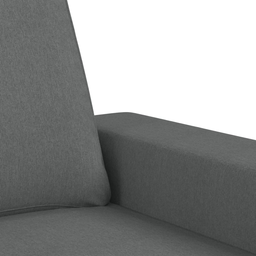 Кресло с табуретка, тъмносиво, 60 см, текстил