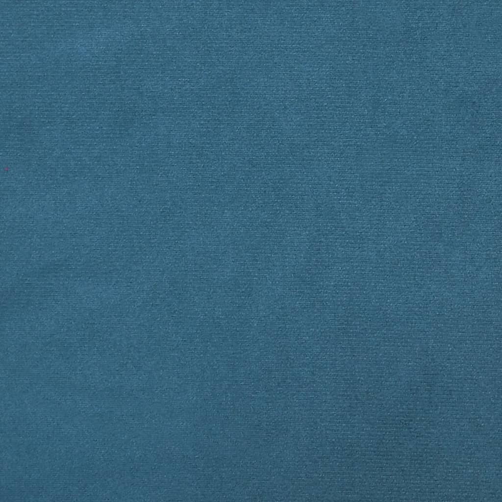 Рамка за легло с табла, синя, 90x200 см, кадифе