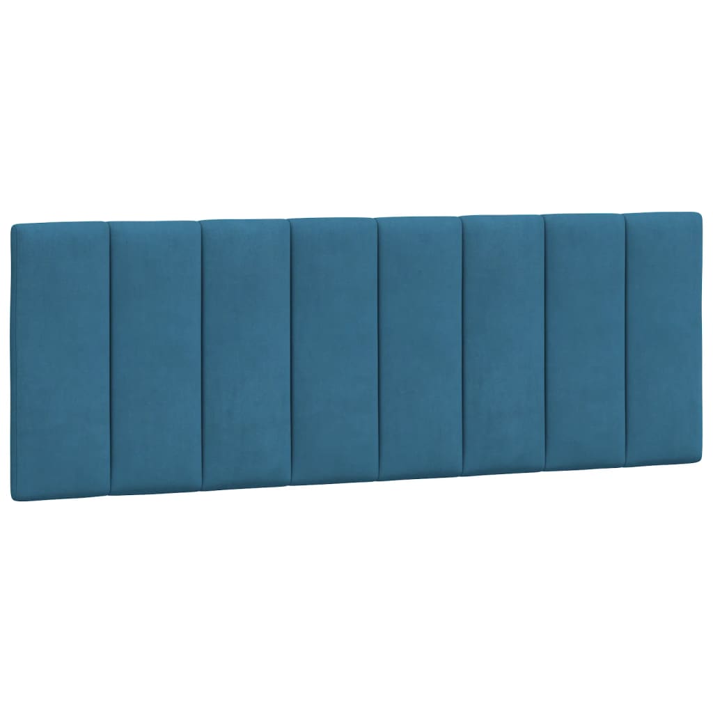 Рамка за легло с табла, синя, 120x200 см, кадифе
