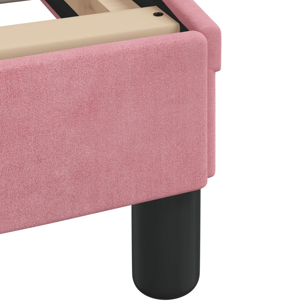 Рамка за легло с табла, розова, 180x200 см, кадифе