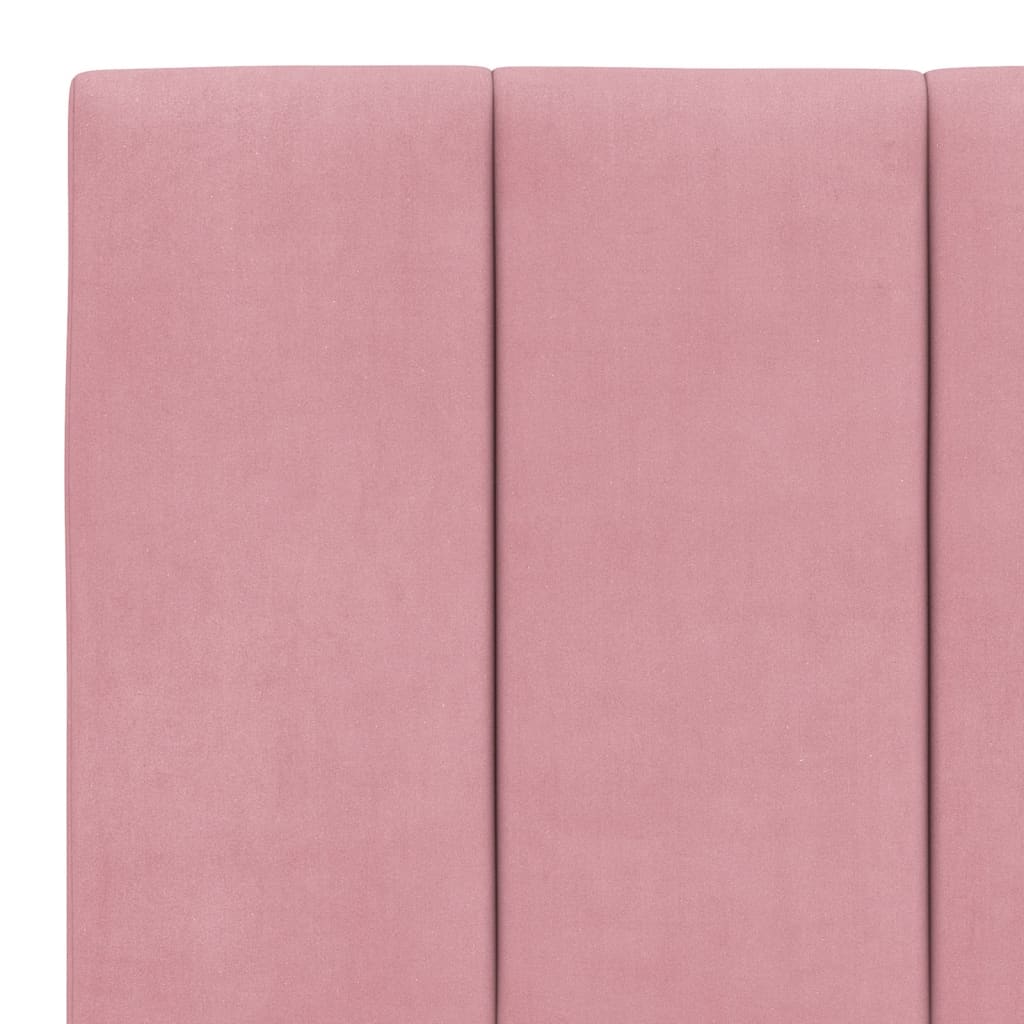 Рамка за легло с табла, розова, 200x200 см, кадифе
