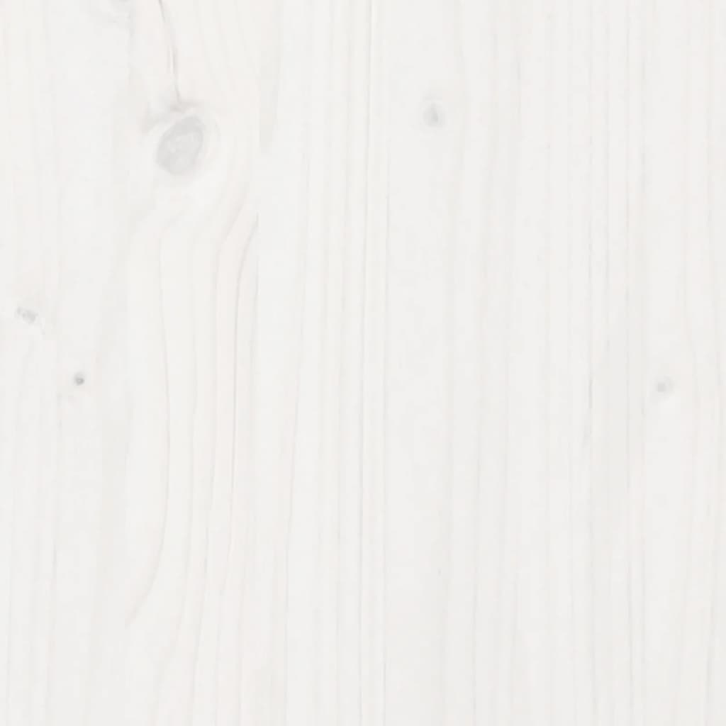 Градински сандък, бял, 70x40x68,5 см, масивна борова дървесина