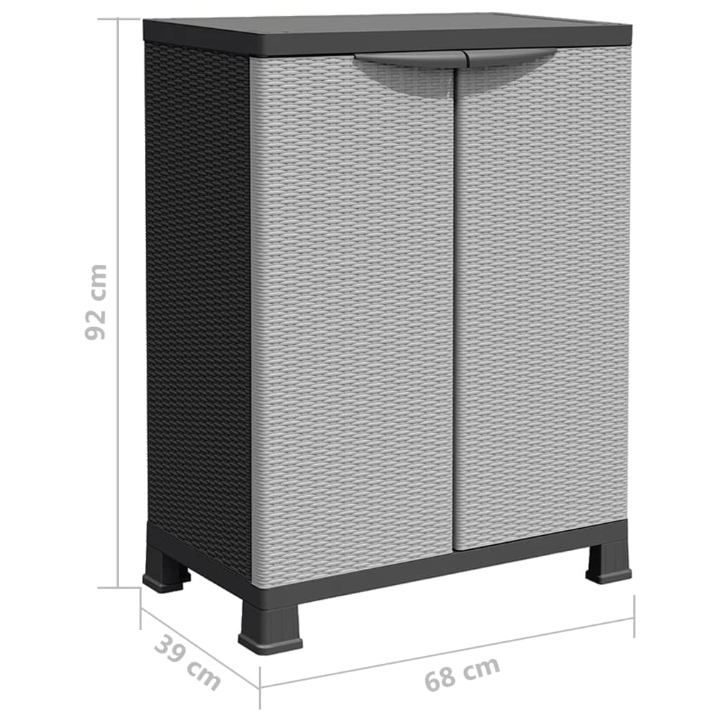 Пластмасов шкаф, 68x39x92 см, ратанов дизайн