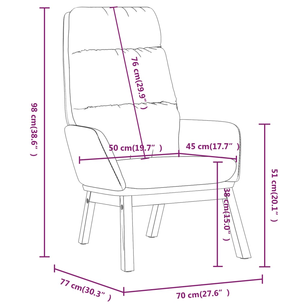 Релакс стол, тъмносив, текстил