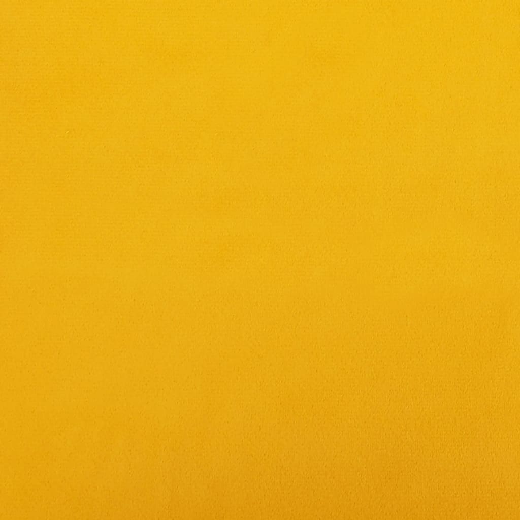 Табуретка, горчица жълта, 45x29,5x39 см, кадифе
