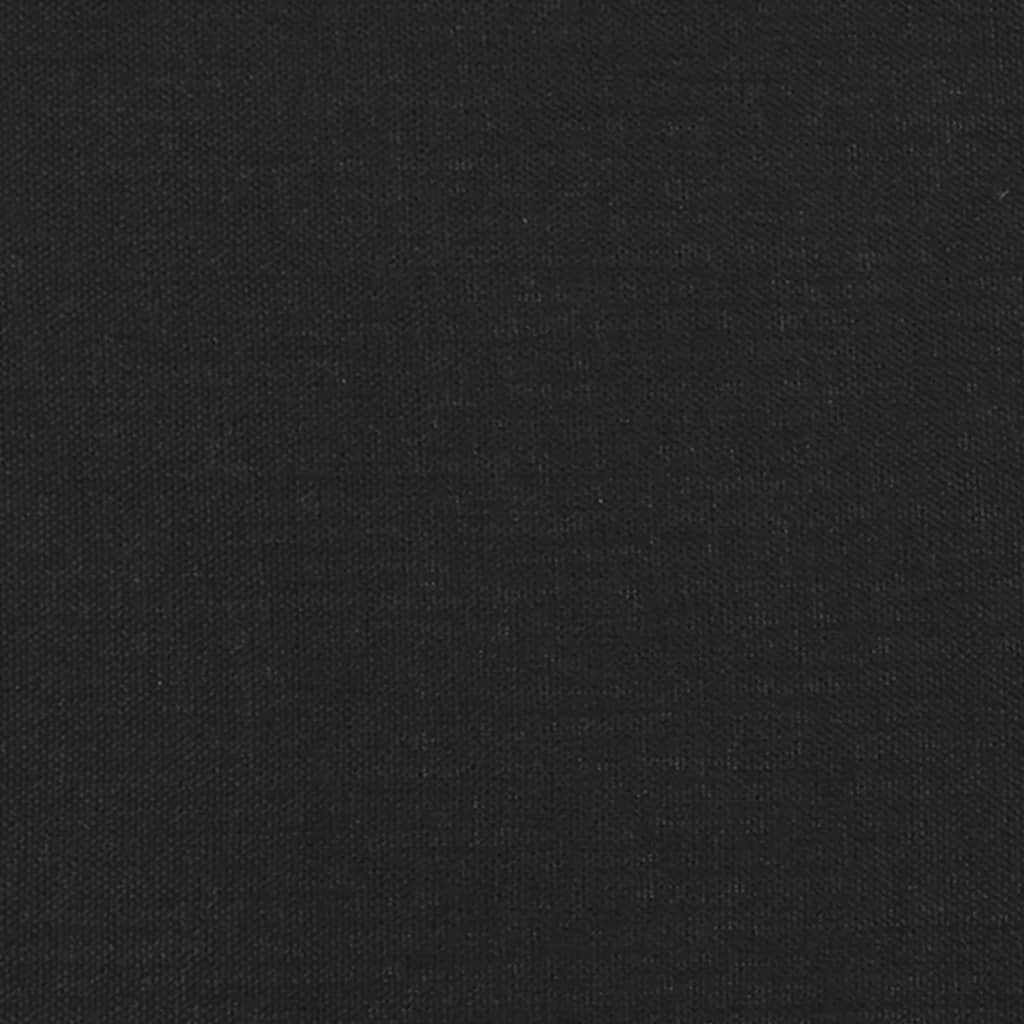 Табуретка, черна, 60x60x39 см, текстил и изкуствена кожа