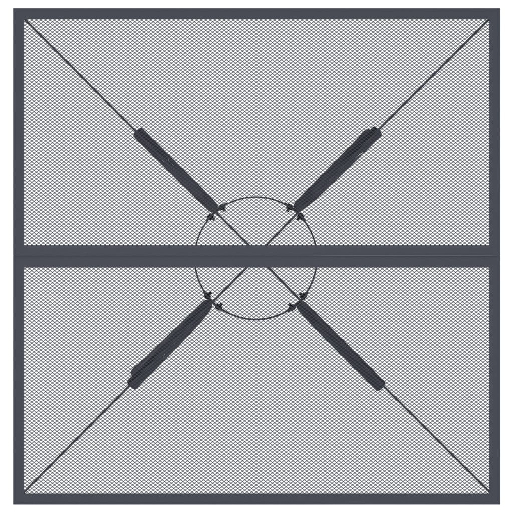 Градинска маса антрацит 80x80x72,5 cм стомана мрежа