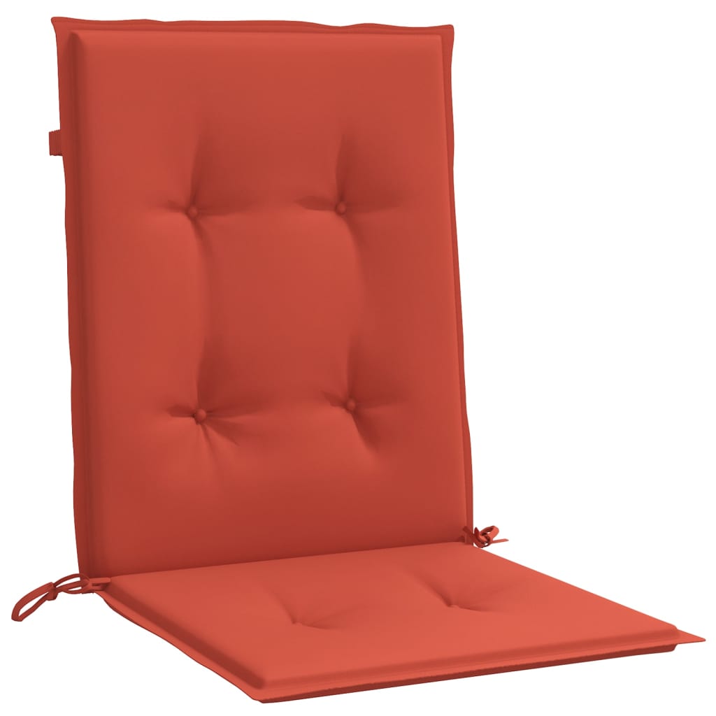 Възглавници за столове 6 бр меланж червени 100x50x4 см плат