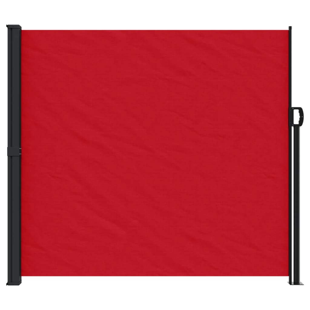Прибираща се странична тента, червена, 180x500 см