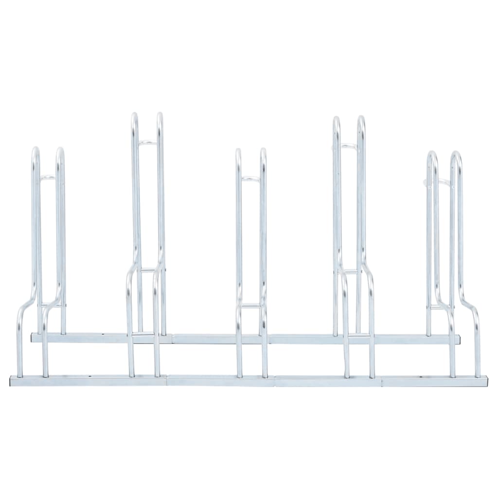 Стойка за 5 велосипеда подова свободностоящ поцинкована стомана
