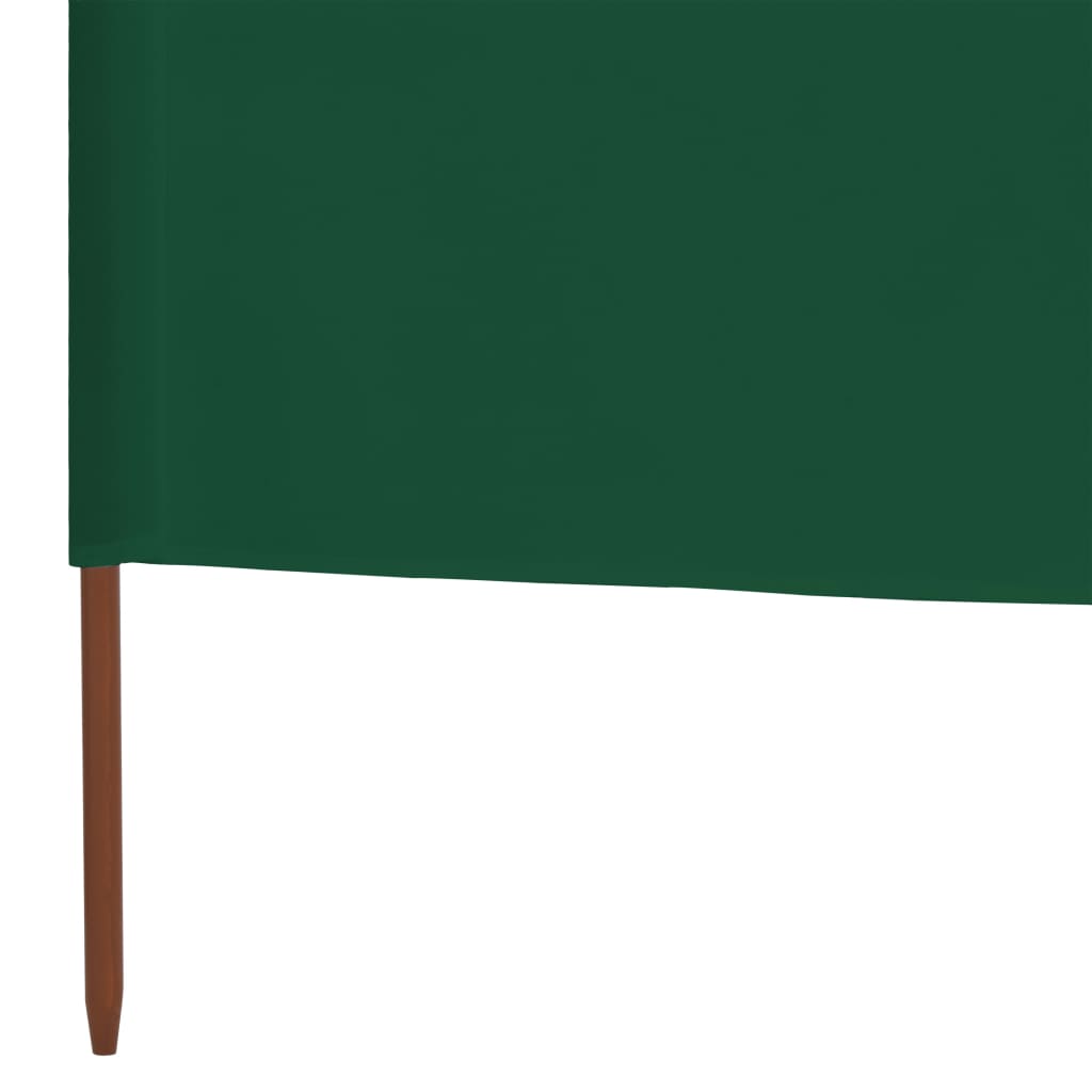 Параван против вятър от 3 панела, текстил, 400x120 см, зелен