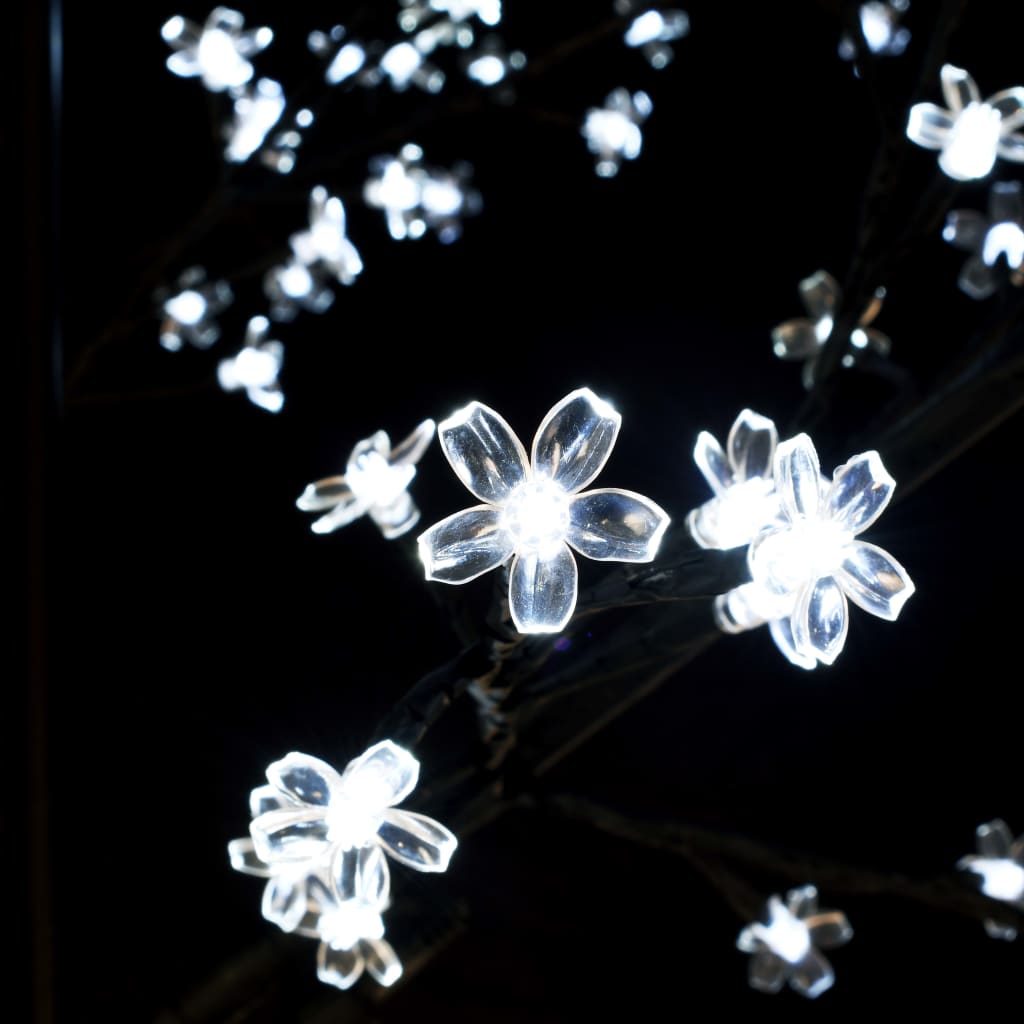 Коледно дърво, 1200 LED студено бeли, разцъфнала череша, 400 см