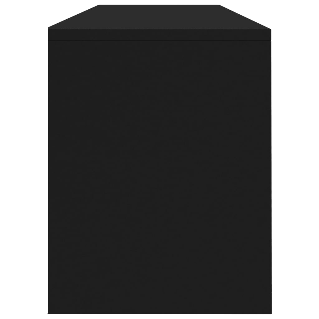 ТB шкаф, черен, 120x30x37,5 см, инженерно дърво