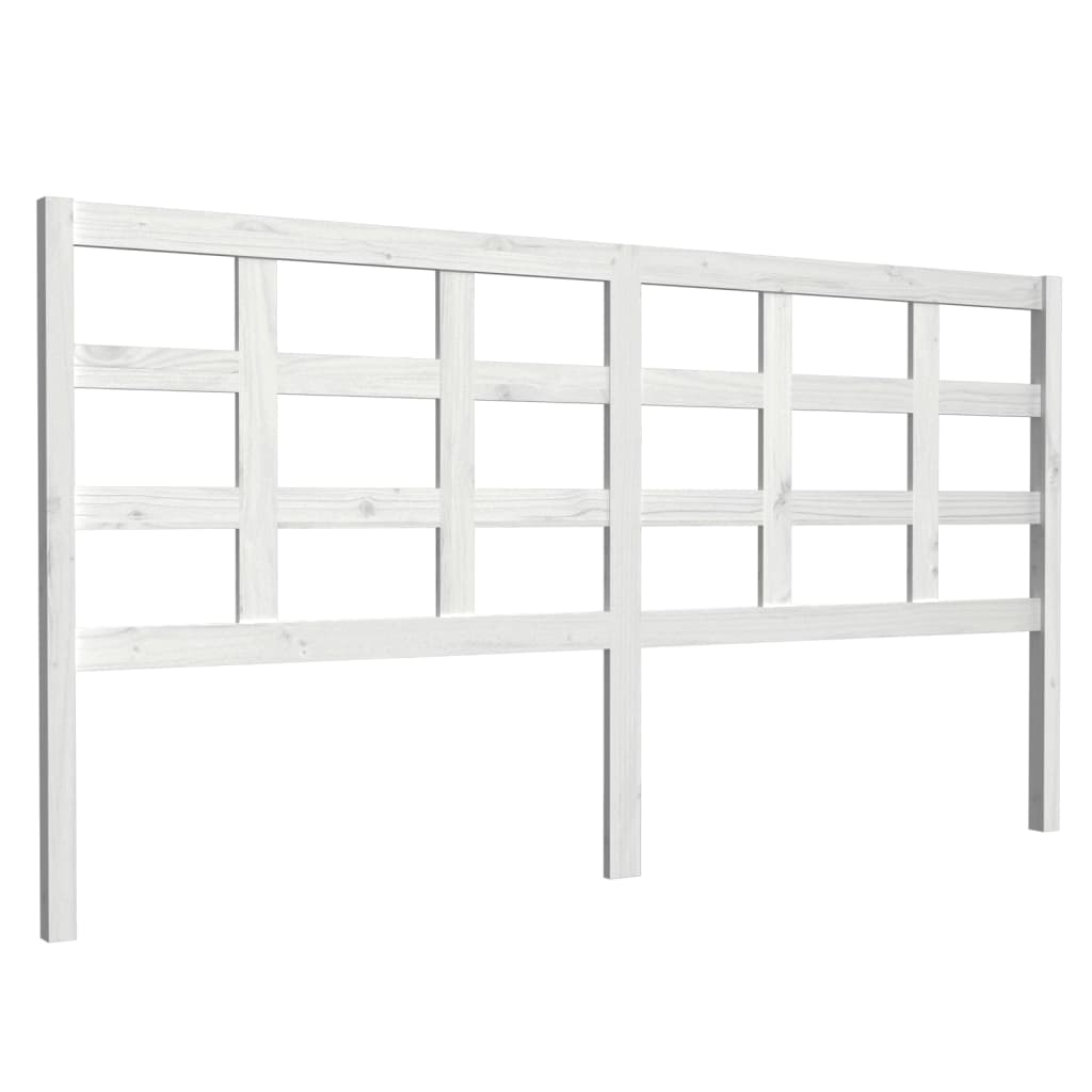Горна табла за легло, бяла, 185,5x4x100 см, бор масив