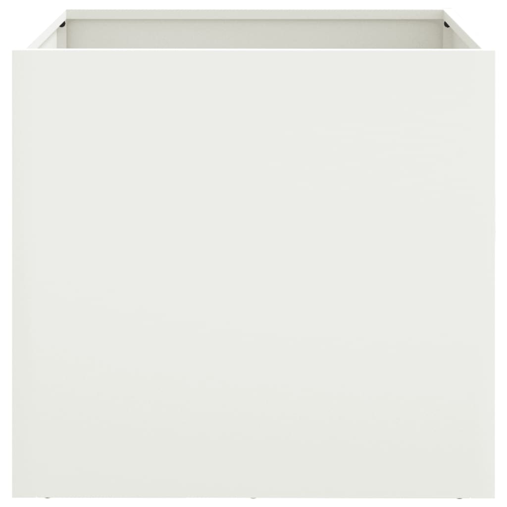 Кашпа, бяла, 49x47x46 см, студеновалцувана стомана