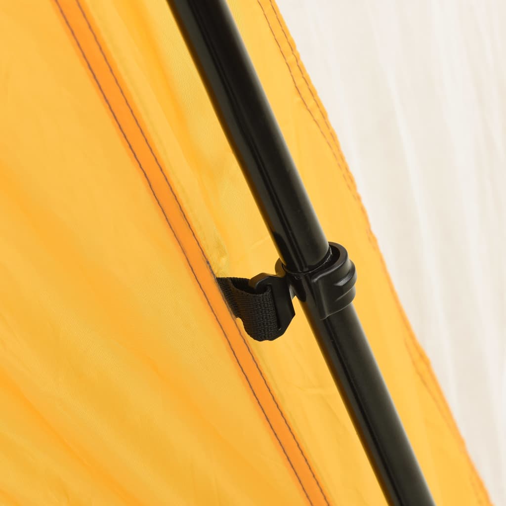 Палатка за басейн, текстил, 590x520x250 см, жълта