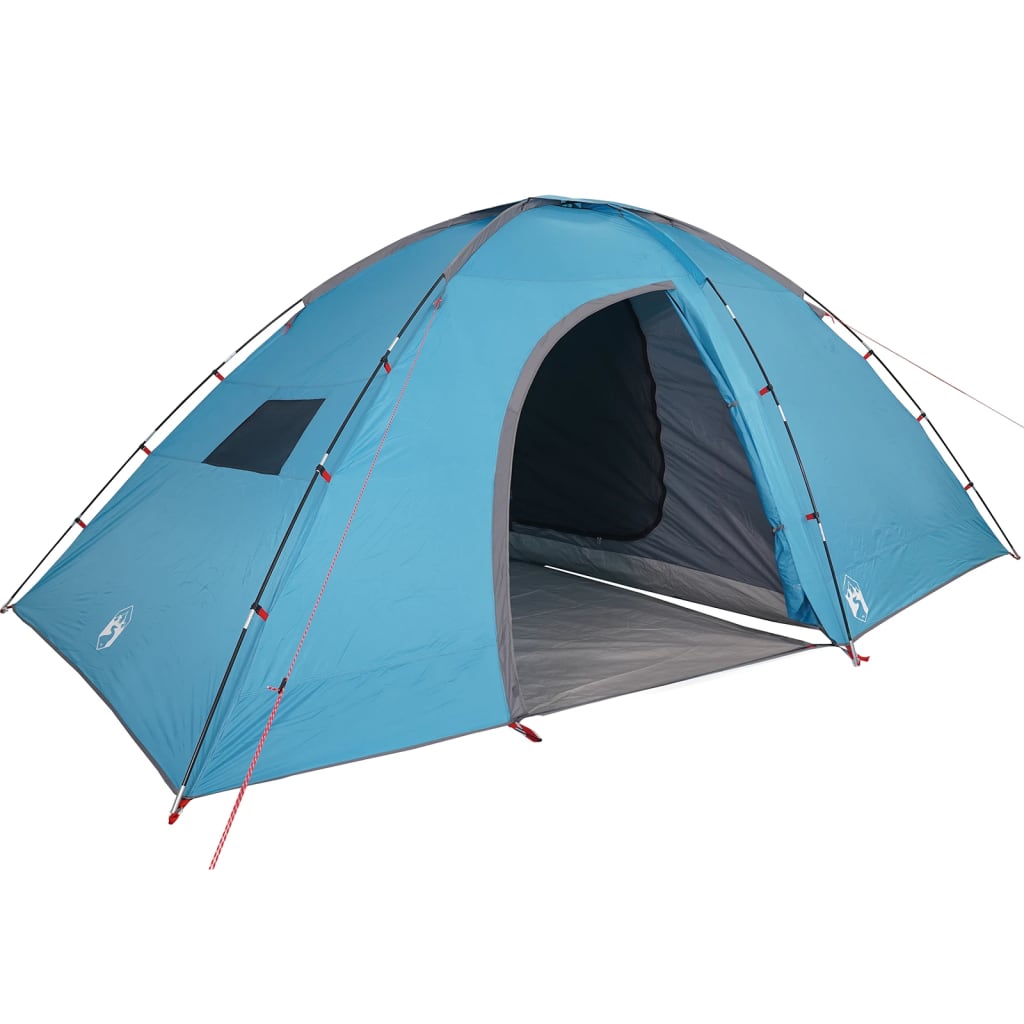 Къмпинг палатка за 8 души, синя, водоустойчива