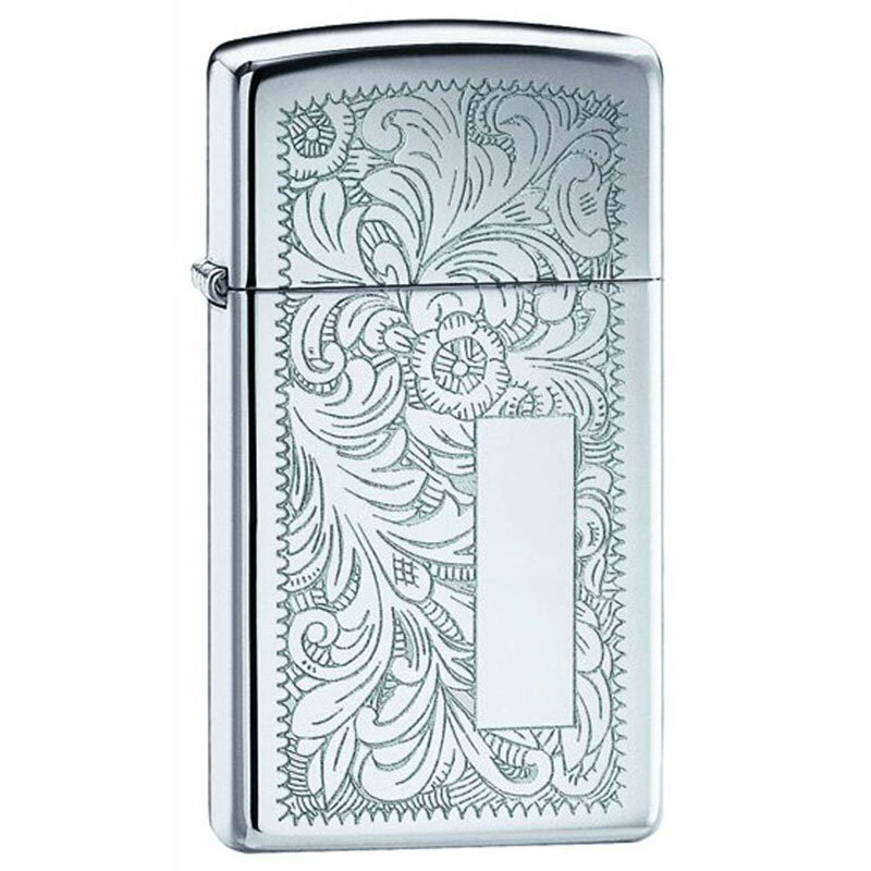 Запалка Zippo 1652 Venetian Polished Chrome, Slim